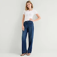 a.n.a Soft Drape Womens Highest Rise Patch Pocket Jean