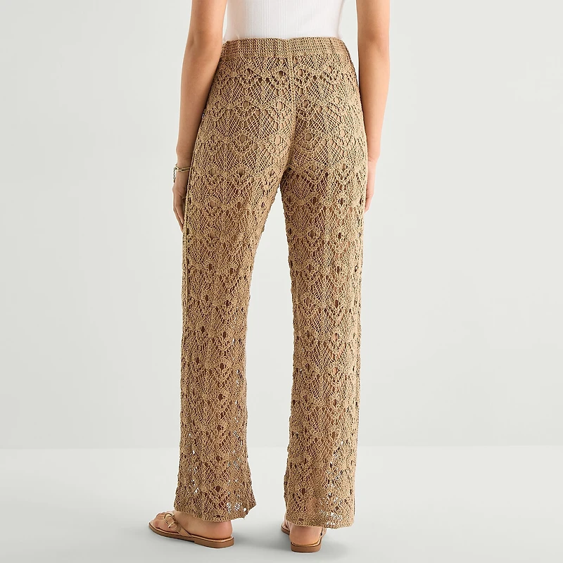 a.n.a Womens Wide Leg Pull-On Pant