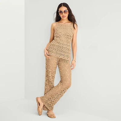 a.n.a Womens Wide Leg Pull-On Pant