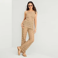 a.n.a Womens Wide Leg Pull-On Pant