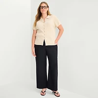 a.n.a Plus Womens Short Sleeve Polo Sweater