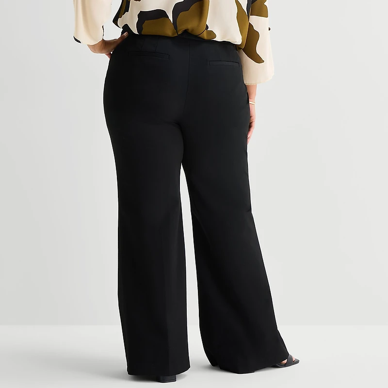 Worthington Plus Womens Fit and Flare Pant