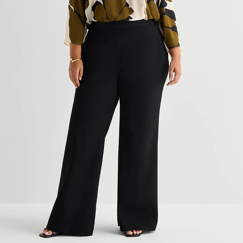 Worthington Plus Womens Fit and Flare Pant