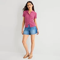 a.n.a Womens Short Sleeve Polo Sweater