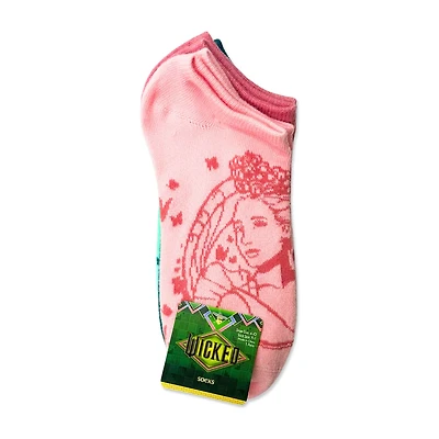 5pk No Snow Wicked Girls Multi-Pack 5 Pair Wicked No Show Socks
