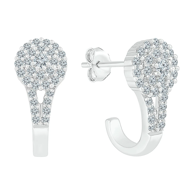 Womens / CT. T.W. Natural White Diamond 10K Gold Drop Earrings