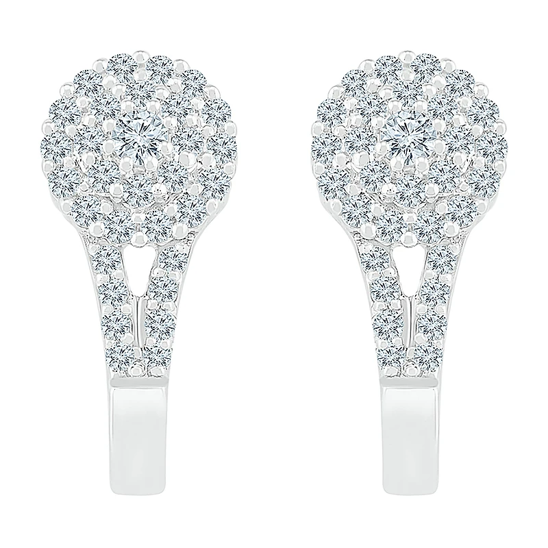 Womens / CT. T.W. Natural White Diamond 10K Gold Drop Earrings