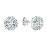 3/8 CT. T.W. Natural White Diamond 10K Gold 8.2mm Stud Earrings