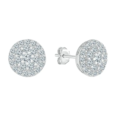 1 1/4 CT. T.W. Natural White Diamond 10K Gold 9.6mm Stud Earrings