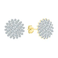 1 1/4 CT. T.W. Natural White Diamond 10K Gold 12mm Stud Earrings