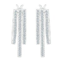 Womens 1/2 CT. T.W. Natural White Diamond 10K Gold 24.5mm Hoop Earrings