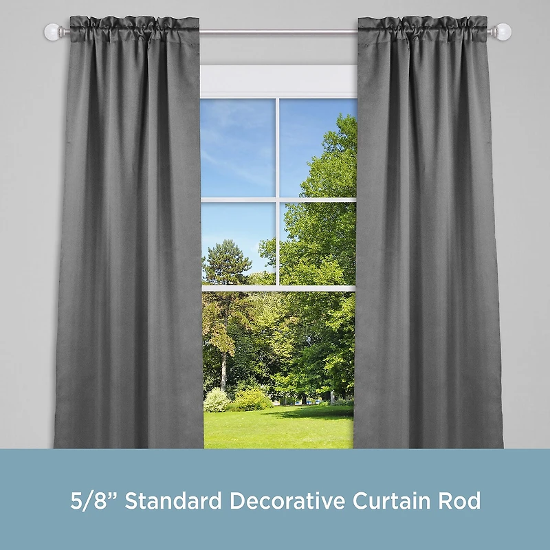 Kenney Walden Crackle Ball 5/8 Adjustable Curtain Rod