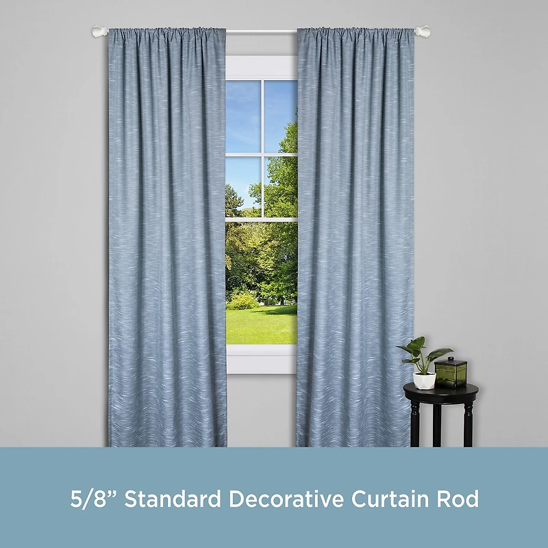 Kenney Walton Acrylic 5/8 Adjustable Curtain Rod