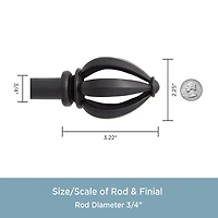 Kenney Lucas Openwork 3/4 Adjustable Curtain Rod