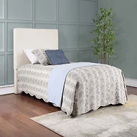 Kosmo Self-Welt Upholstered Twin Panel Headboard in Sand