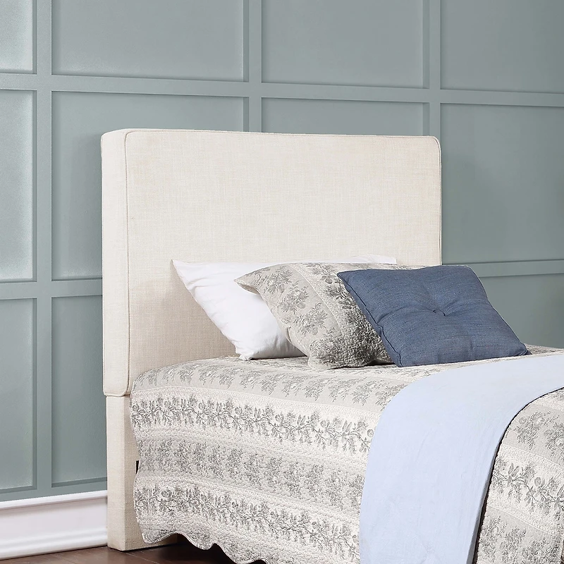 Kosmo Self-Welt Upholstered Twin Panel Headboard in Sand