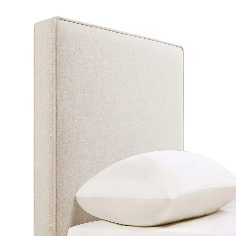 Kosmo Self-Welt Upholstered Twin Panel Headboard in Sand