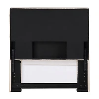Pirro Smooth-Edge Upholstered Twin Panel Headboard in Sand