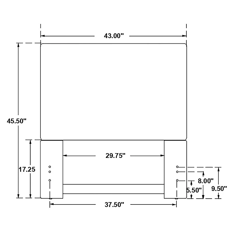 Pirro Smooth-Edge Upholstered Twin Panel Headboard in Sand