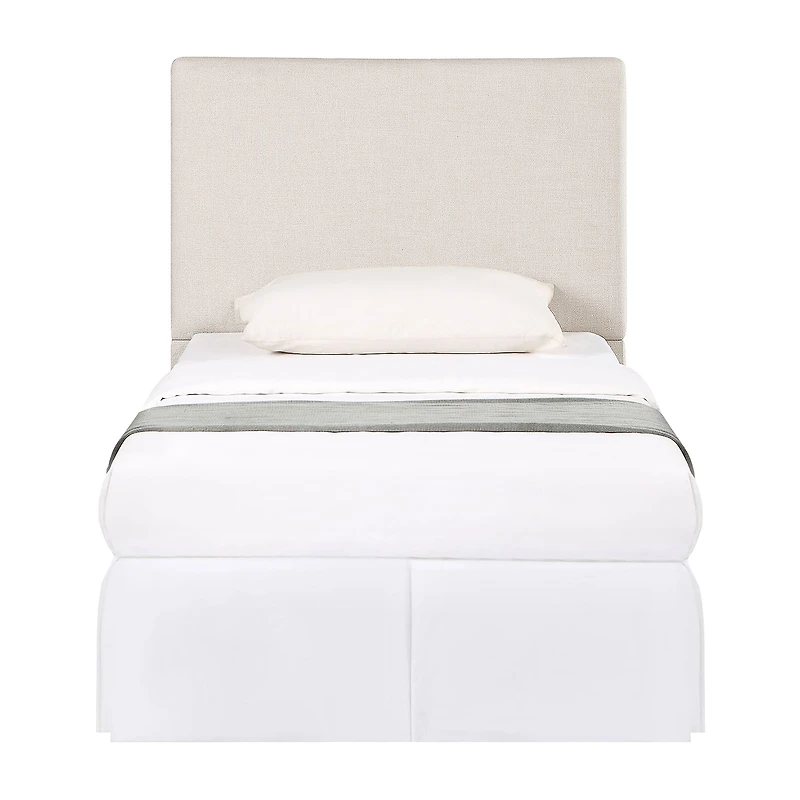 Pirro Smooth-Edge Upholstered Twin Panel Headboard in Sand