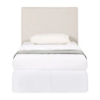Pirro Smooth-Edge Upholstered Twin Panel Headboard in Sand