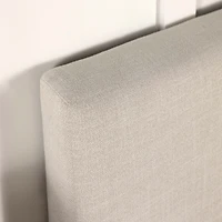 Pirro Smooth-Edge Upholstered Twin Panel Headboard in Sand