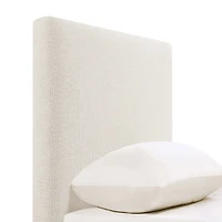 Pirro Smooth-Edge Upholstered Twin Panel Headboard in Sand
