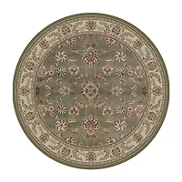 Radici Alba Motiff Traditional Oriental Indoor Round Area Rug