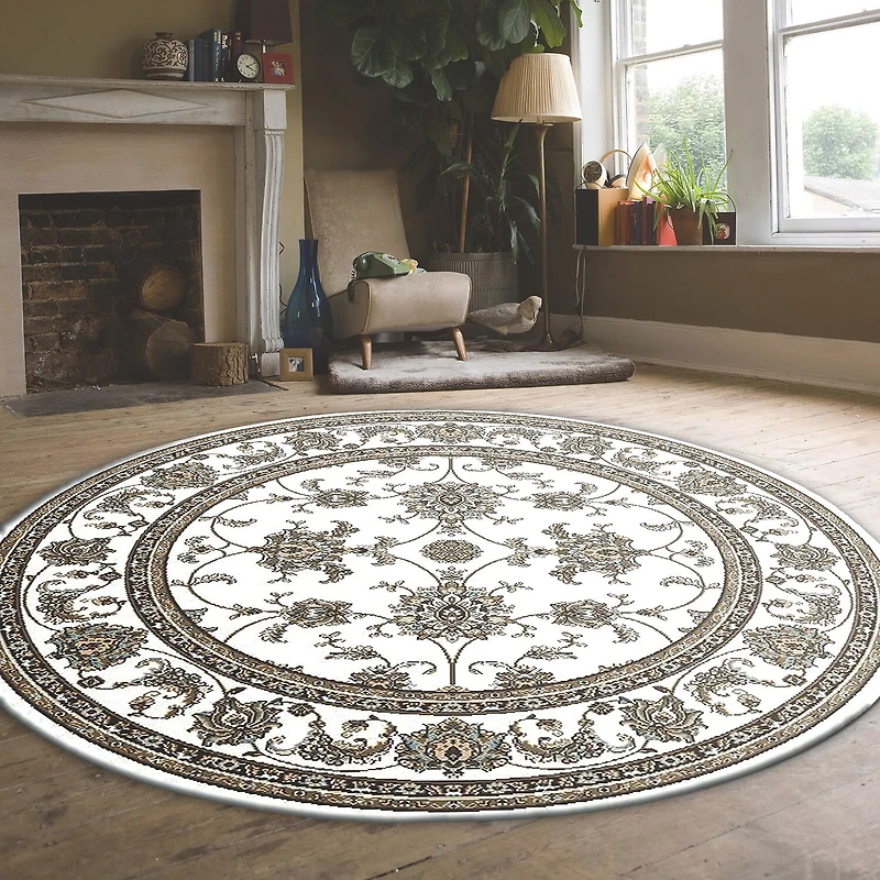 Radici Pisa Kashan Traditional Oriental Round Area Rug