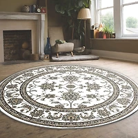 Radici Pisa Kashan Traditional Oriental Round Area Rug
