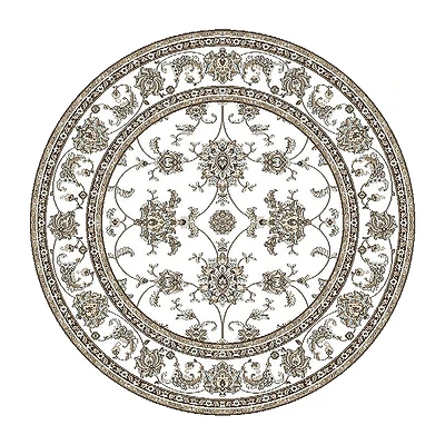 Radici Pisa Kashan Traditional Oriental Round Area Rug