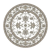 Radici Pisa Kashan Traditional Oriental Round Area Rug