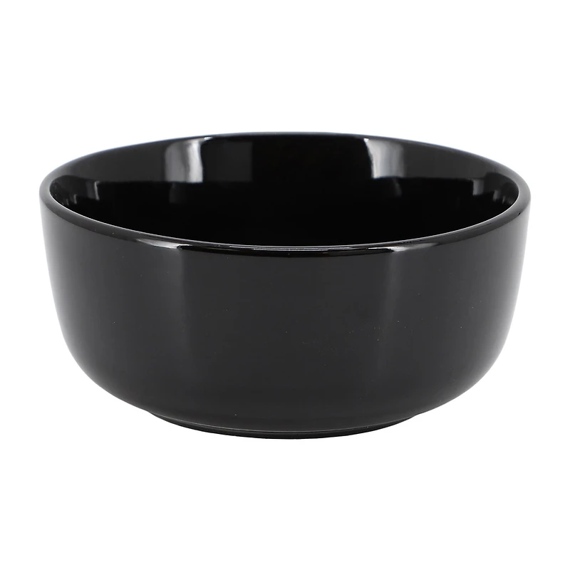 Elama Duncan 18 Piece Black 18-pc. Porcelain Dinnerware Set