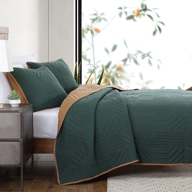 Eddie Bauer Solid Washed Quilt Set