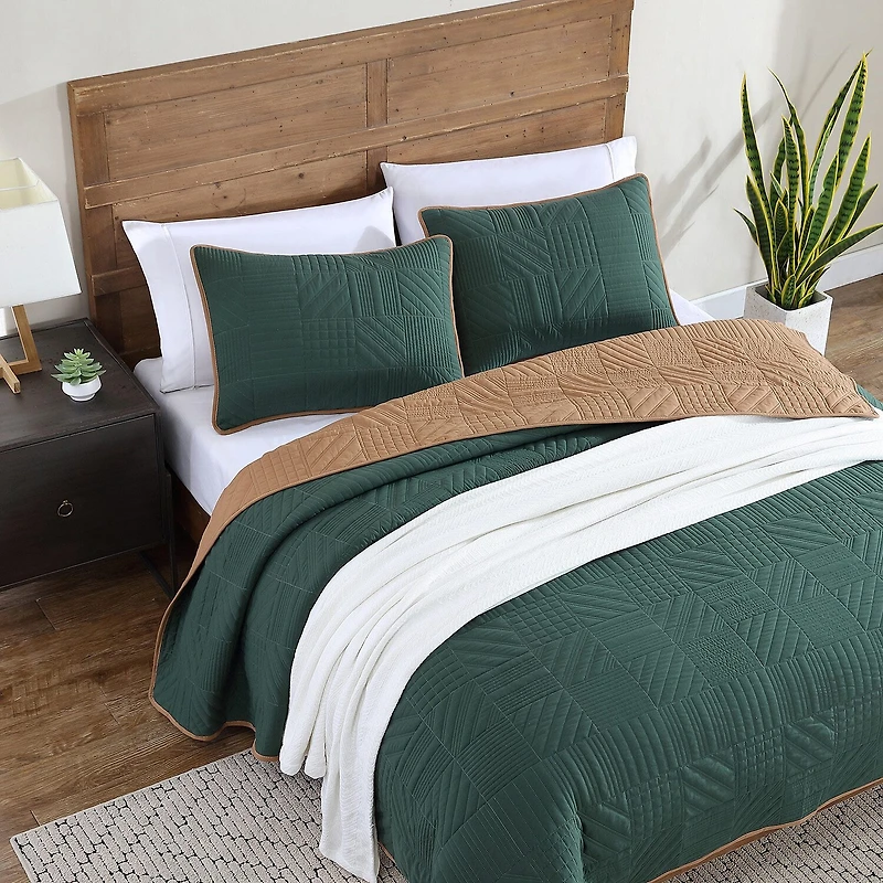 Eddie Bauer Solid Washed Quilt Set