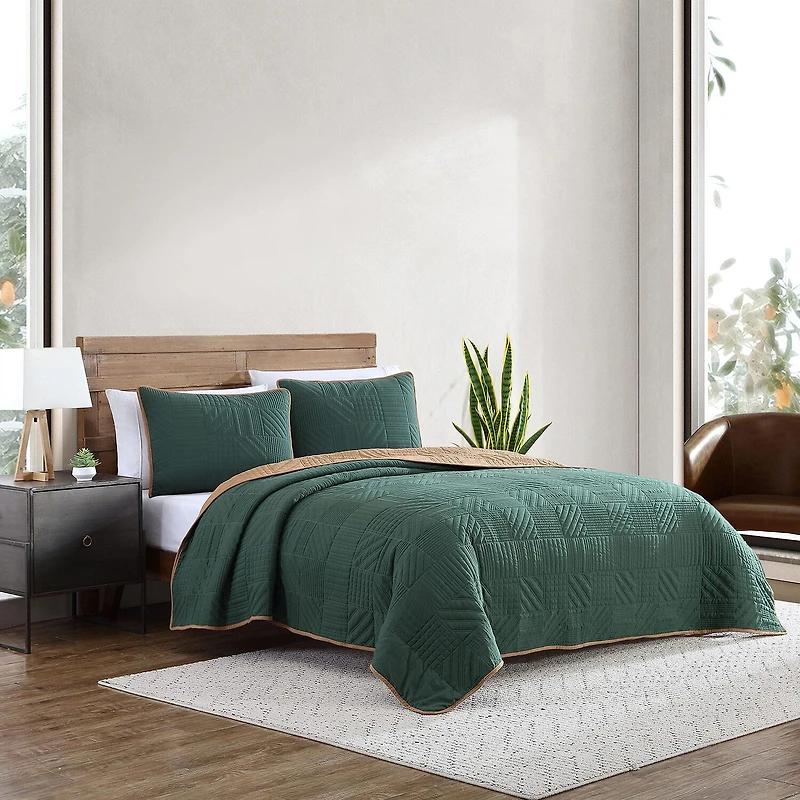 Eddie Bauer Solid Washed Quilt Set