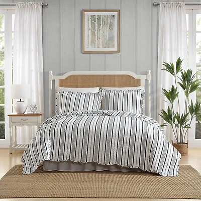 Laura Ashley Stripe Perfection Quilt Set