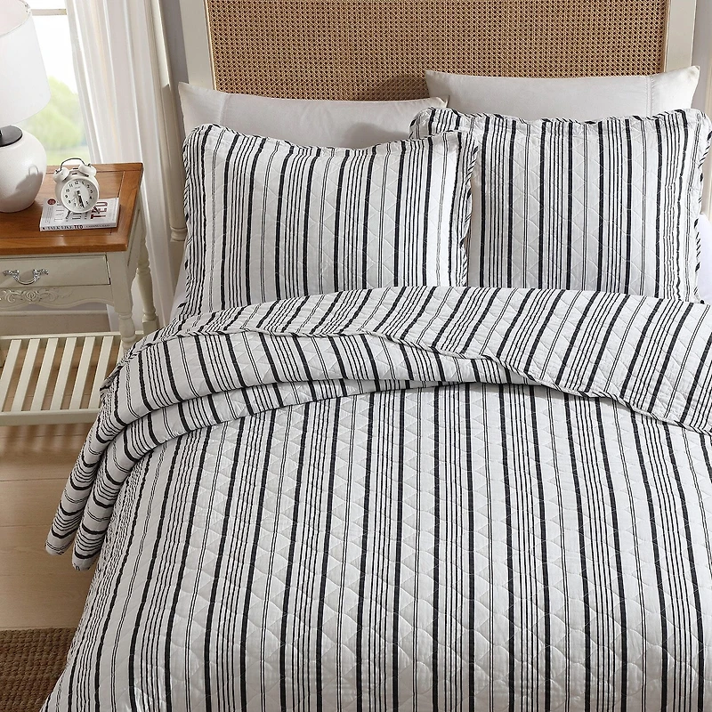 Laura Ashley Stripe Perfection Quilt Set