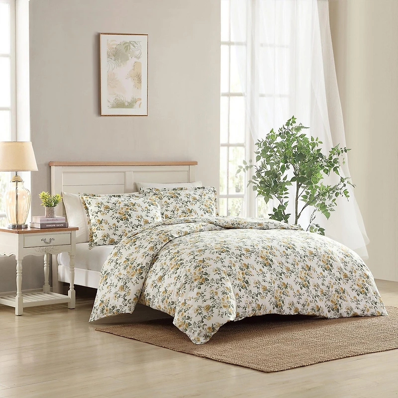 Laura Ashley Roses Sateen Duvet Cover Set