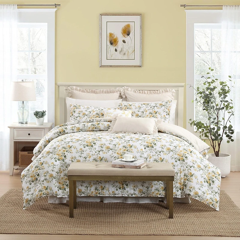Laura Ashley Roses Midweight Comforter Set