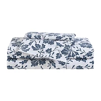 Eddie Bauer Woodblock Floral Sheet Set