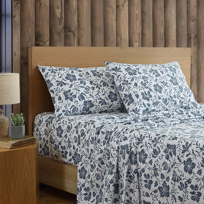 Eddie Bauer Woodblock Floral Sheet Set