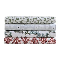 Eddie Bauer Snowy Pine Trees Sheet Set