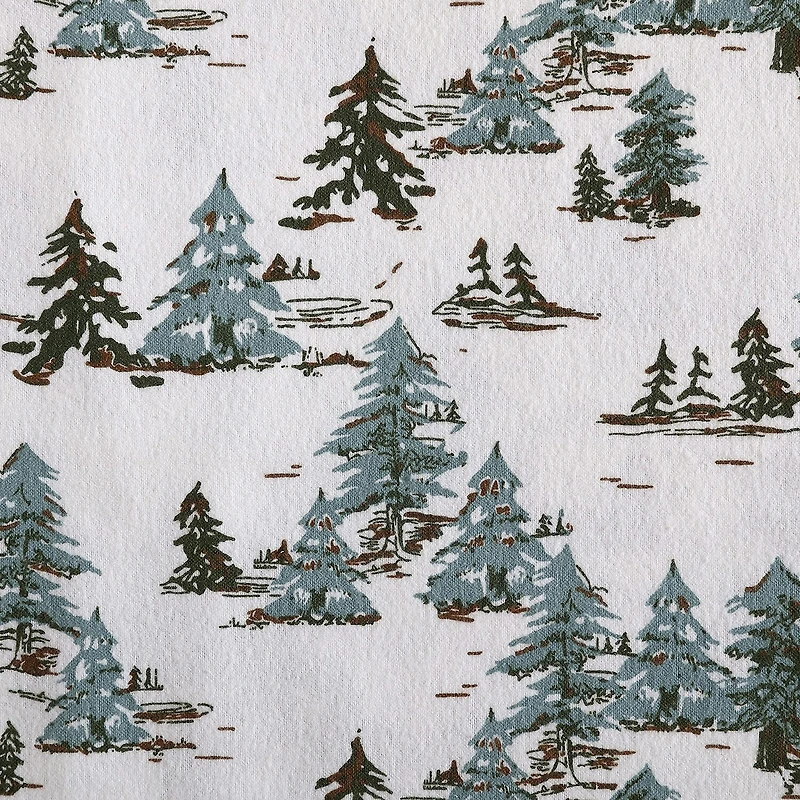 Eddie Bauer Snowy Pine Trees Sheet Set