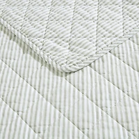 Laura Ashley Oxford Stripe Quilt Set