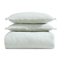 Laura Ashley Oxford Stripe Quilt Set