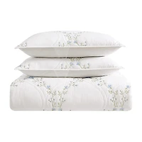 Laura Ashley Floral Embroidery Quilt Set