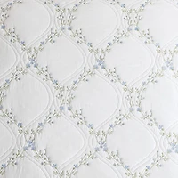 Laura Ashley Floral Embroidery Quilt Set