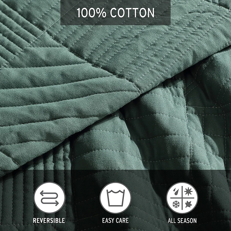 Eddie Bauer Solid Washed Quilt Set