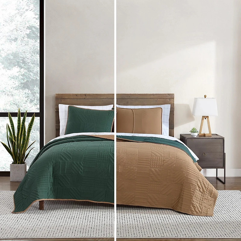Eddie Bauer Solid Washed Quilt Set